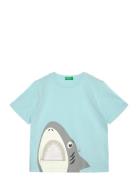 T-Shirt Tops T-shirts Short-sleeved Blue United Colors Of Benetton