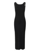 Gzdrew Reversible Eyelet Dress Polvipituinen Mekko Black Gestuz