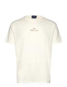 Classic Fit Logo Jersey T-Shirt Tops T-shirts Short-sleeved Cream Polo...