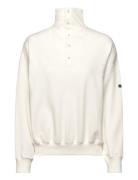 Butt D-Placket Fleece Mockneck Tops Sweat-shirts & Hoodies Sweat-shirt...