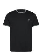 Twin Tipped T-Shirt Designers T-shirts Short-sleeved Black Fred Perry
