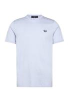 Ringer T-Shirt Tops T-shirts Short-sleeved Blue Fred Perry