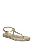 Flip Flop With Rhinest S Matalapohjaiset Sandaalit Gold Ilse Jacobsen
