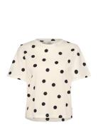 T Shirt Erica Basic Cotton Tops T-shirts & Tops Short-sleeved White Li...