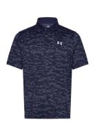 Ua Perf 3.0 Printed Polo Tops Polos Short-sleeved Navy Under Armour