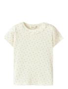 Nmfhulla Hua Ss Slim Top Lil Tops T-shirts Short-sleeved Cream Lil'Ate...