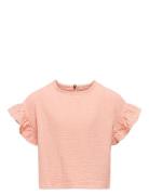 Kogthyra Life S/S Capsleeve Top Wvn Tops Blouses & Tunics  Kids Only