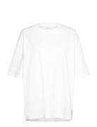 Basic Over D Tee Tops T-shirts & Tops Short-sleeved White Gina Tricot
