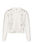 Cardigan Flower Tops Knitwear Cardigans White Lindex