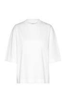 Basic Boxy Tee Tops T-shirts & Tops Short-sleeved White Gina Tricot
