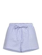 Short Seersucker Check Pyjama Blue Hunkemöller