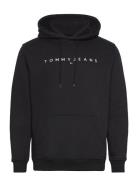Tjm Reg Linear Logo Hoodie Ext Tops Sweat-shirts & Hoodies Hoodies Bla...