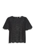 Frangie Bl 1 Tops Blouses Short-sleeved Black Fransa