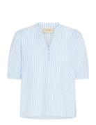 Frcayla Bl 1 Tops Blouses Short-sleeved Blue Fransa