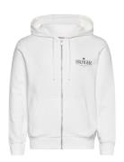 Hilfiger Stacked Hooded Zip Th Tops Sweat-shirts & Hoodies Hoodies Whi...