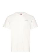 Tjm Slim Linear Chest Tee Ext Tops T-shirts Short-sleeved White Tommy ...