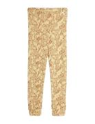 Mini Leopard Aop Leggings Bottoms Trousers Beige Mini Rodini