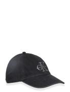 Monologo Embroidery Denim Cap Accessories Headwear Caps Black Calvin K...