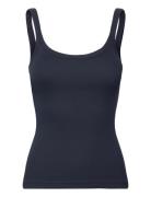 Close Fitted Ribbed Singlet Tops T-shirts & Tops Sleeveless Black Week...