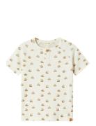 Nmmlavo Eni Ss Slim Top Lil Tops T-shirts Short-sleeved Cream Lil'Atel...