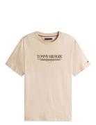 Brand Love Hilfiger Tee Tops T-shirts Short-sleeved Beige Tommy Hilfig...