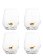 Misa Drinking Glass 4-Pack Home Tableware Glass Drinking Glass Nude Bl...
