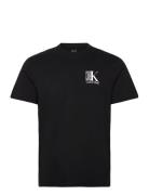 Ss 30S Eu Sp Ck Abstract Graphic Tops T-shirts Short-sleeved Black Cal...