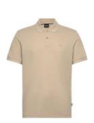 Pallas Tops Polos Short-sleeved Beige BOSS