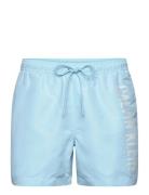 Medium Drawstring Uimashortsit Blue Calvin Klein