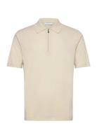 Orbit Ss Tops Polos Short-sleeved Cream Tiger Of Sweden