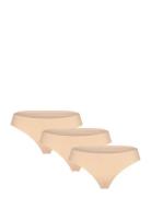 3-Pack Invisible Thong Stringit Alusvaatteet Beige Hunkemöller