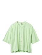 Naram Over D Shirt Tops Shirts Short-sleeved Green Bongusta