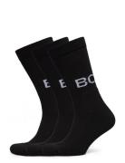 Classic Polyamide Crew Sock 3P Lingerie Socks Regular Socks Black Björ...