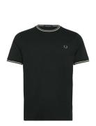 Twin Tipped T-Shirt Designers T-shirts Short-sleeved Black Fred Perry