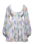 Jovie Babydoll Mini Dress Lyhyt Mekko Multi/patterned Bardot