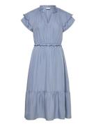 Jdytrain S/L Frill Midi Dress Wvn Exp Polvipituinen Mekko Blue JDY