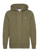 Reg Shield Full Zip Hoodie Tops Sweat-shirts & Hoodies Hoodies Khaki G...