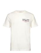 Graphic Ss T-Shirt Tops T-shirts Short-sleeved White GANT