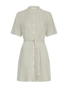 Mschpennie Ginia 2/4 Shirt Dress Lyhyt Mekko Cream MSCH Copenhagen
