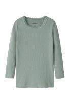 Nmfkab Ls Top Noos Tops T-shirts Long-sleeved T-shirts Grey Name It