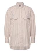 C_Bostaffa_1 Tops Shirts Long-sleeved White BOSS