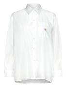 Poplin Relaxed Shirt Tops Shirts Long-sleeved White Calvin Klein Jeans