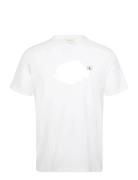 Ss Badge 30S Jersey Classic Tee Tops T-shirts Short-sleeved White Calv...