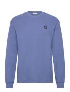 Ls Waffle Badge Crewnk Tee Tops Sweat-shirts & Hoodies Sweat-shirts Bl...