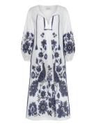 Siloll Maxi Dress 3/4 Polvipituinen Mekko White Lollys Laundry