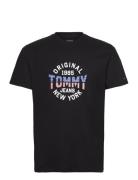 Tjm Reg Usa Circle Graph Ss Tee Tops T-shirts Short-sleeved Black Tomm...