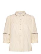 Cwrebeka Tops Shirts Short-sleeved Cream Claire Woman