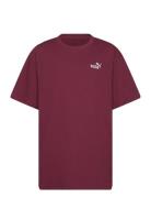 Ess Small No. 1 Logo Relaxed Tee B Sport T-shirts Short-sleeved Burgun...