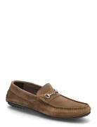 Biafrankie Sneffle Loafer Suede Loaferit Matalat Kengät Brown Bianco