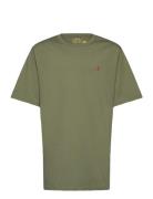 Cotton Jersey Crewneck Tee Tops T-shirts Short-sleeved Green Ralph Lau...